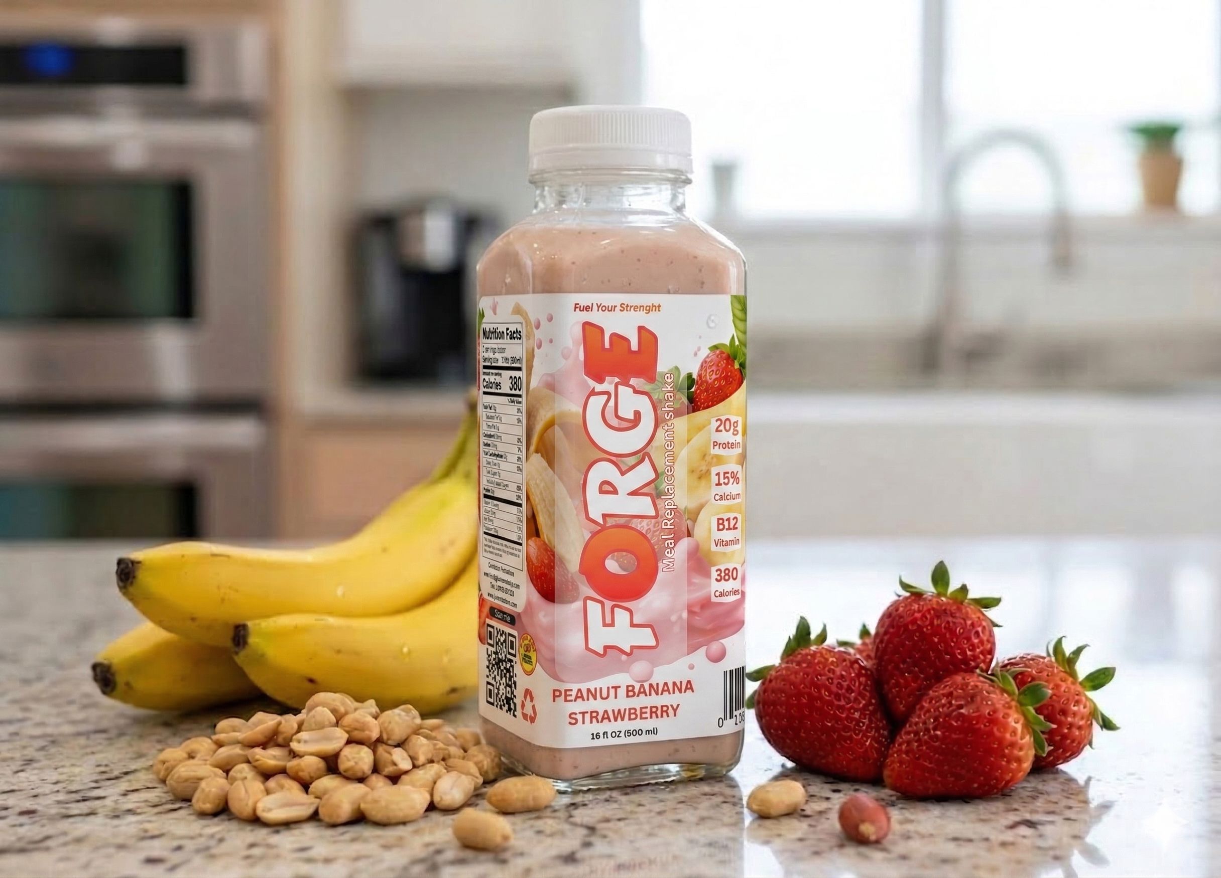 FORGE Peanut Banana Strawberry meal replacement shake